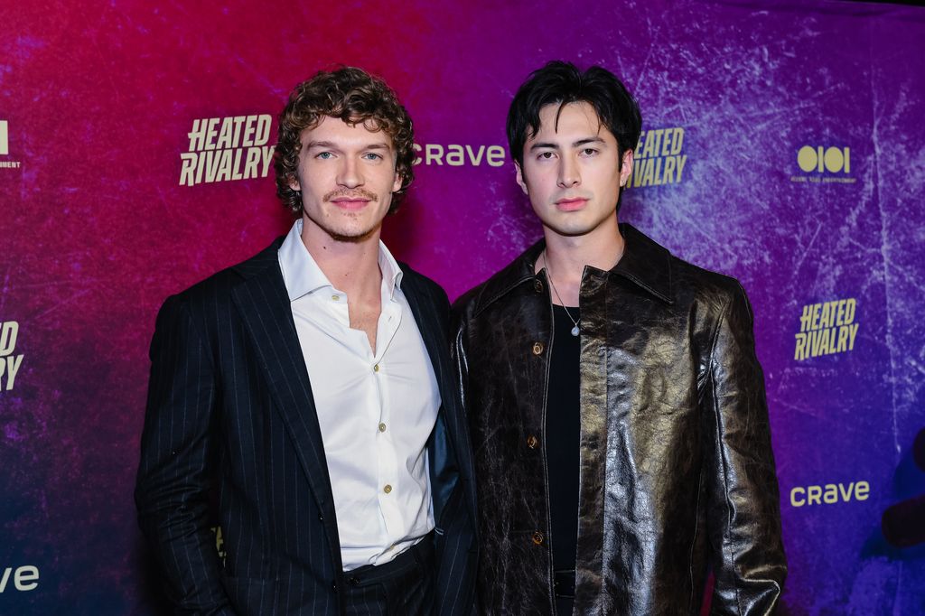 Connor Storrie and Hudson Williams at a premiere