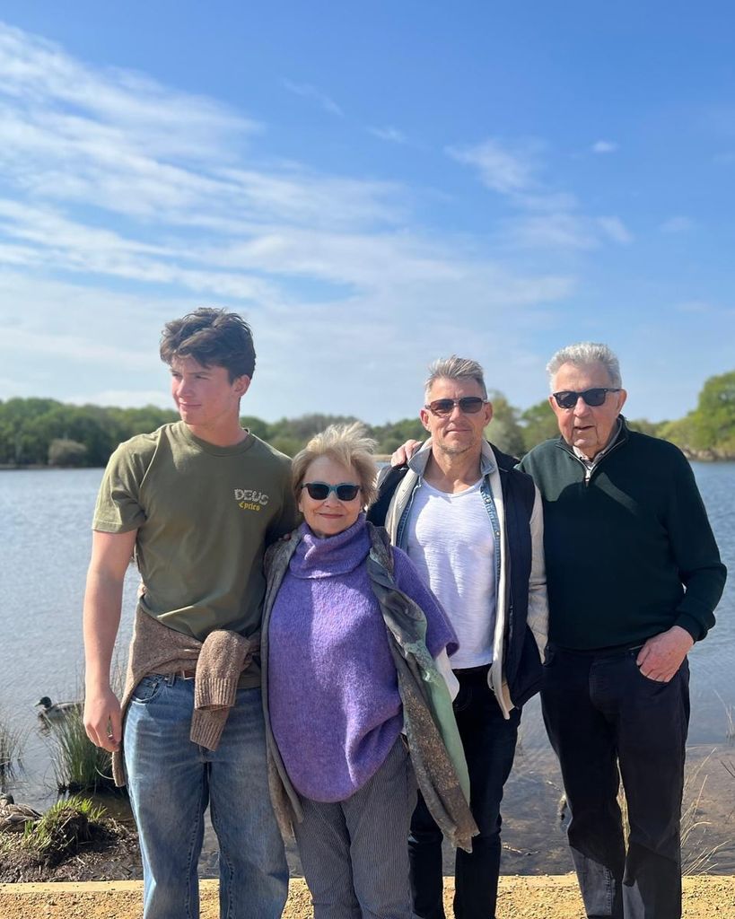 family posing for picture