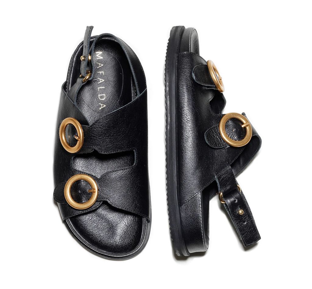 Mafalda chunky black sandals