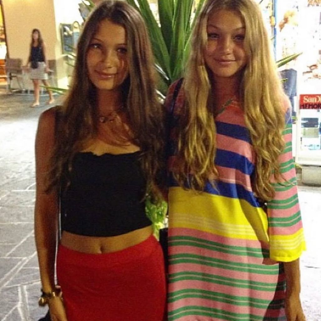 Bella and Gigi Hadid childhood photo