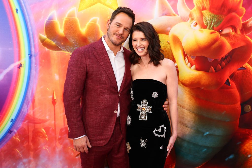 Chris Pratt and Katherine Schwarzenegger attend special screening of Universal Pictures' "The Super Mario Bros. Movie" at Regal LA Live on April 01, 2023 in Los Angeles, California