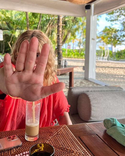 Strictly star tilly ramsay hiding from camera on family holiday