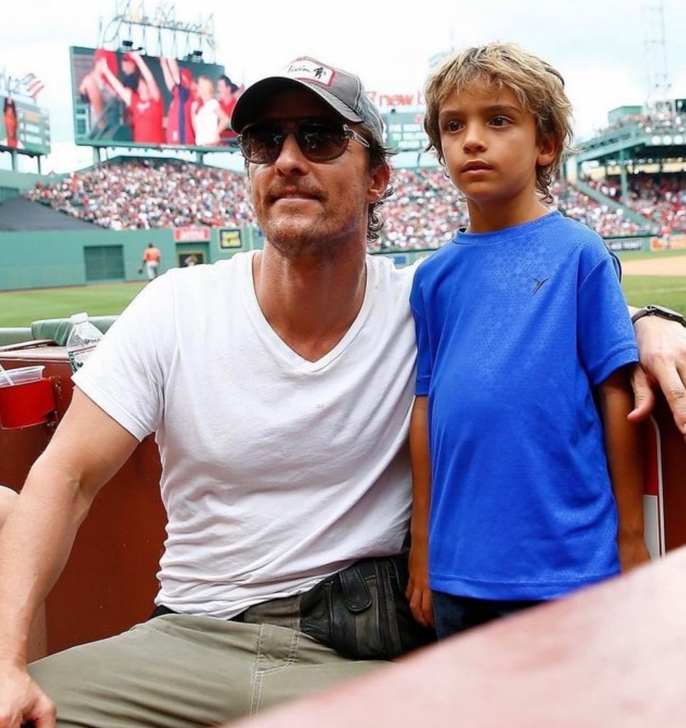 Throwback photo shared by Matthew McConaughey's son Levi on Instagram November 4 2023 in a birthday tribute to his dad