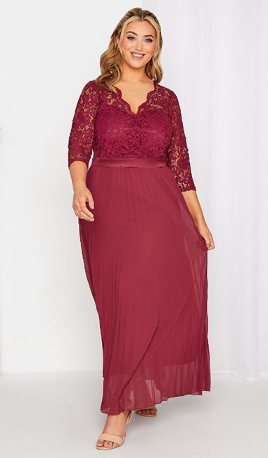 yours red lace bridesmaid dress