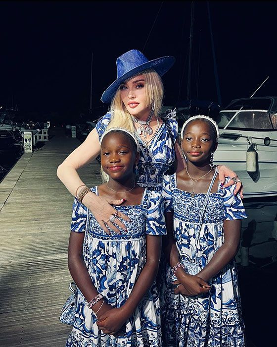 madonna and twin daughters