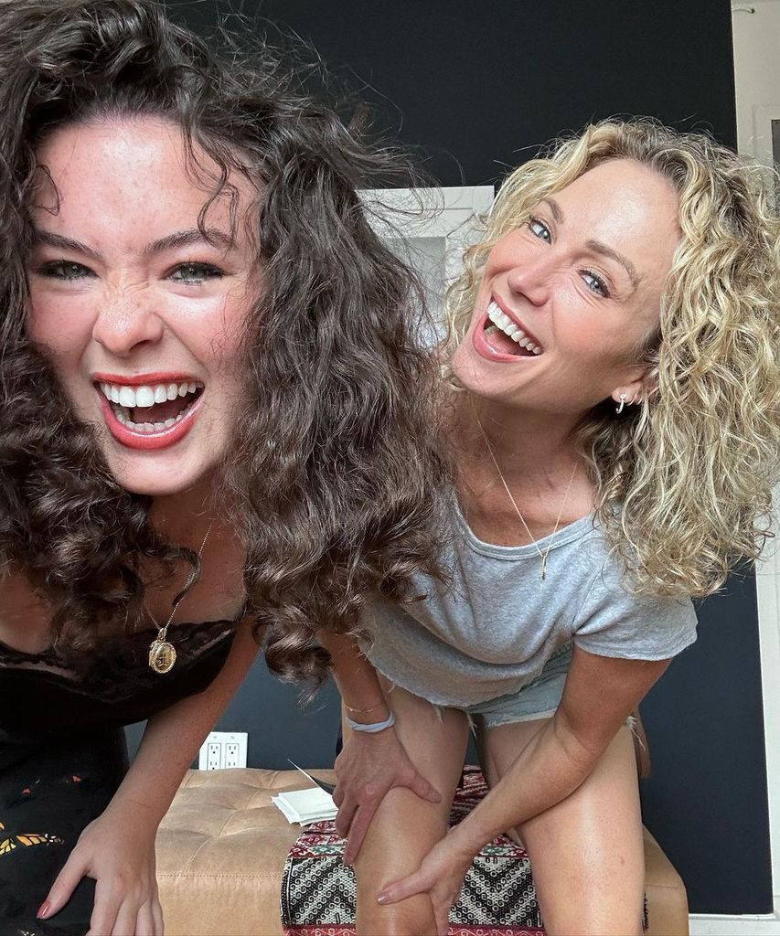 Amy Robach and daughter Ava Monroe show off their curls in a photo shared on Instagram from their home