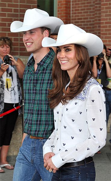 kate middleton prince william cowboy hats twinning