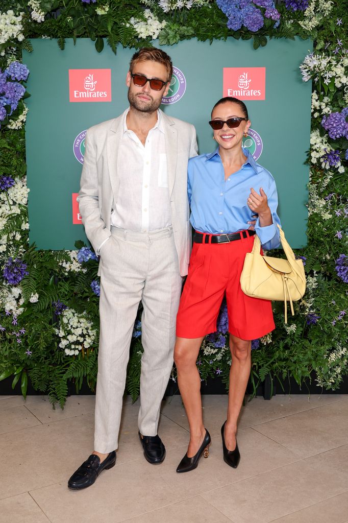 douglas booth and bel powley at wimbledon