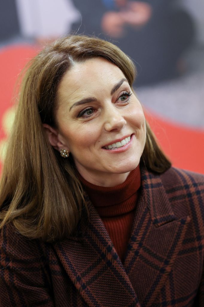 Catherine, Princess Of Wales visits an 'Action For Children' mother and baby unit at HMP Styal, a prison and young offender institution, near Wilmslow on February 11, 2025 in Wilmslow, England.