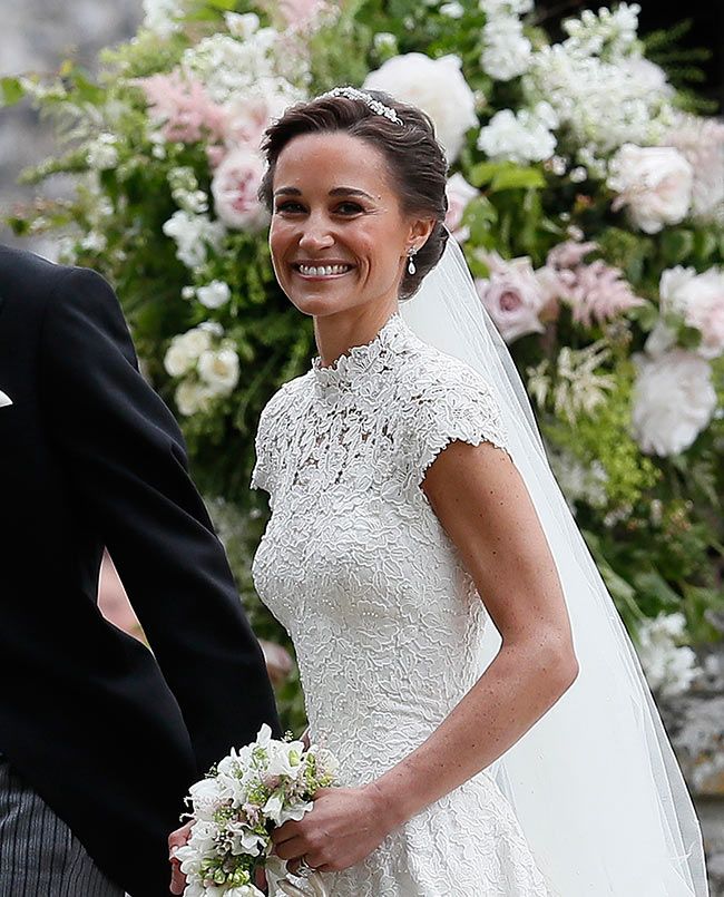 Pippa opted for a pared back yet polished look on her big day
