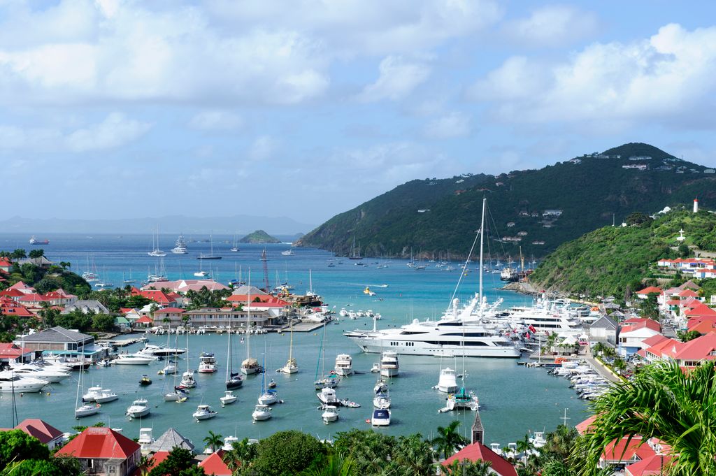 Harbour view on St. Bart's island in the Caribbean.