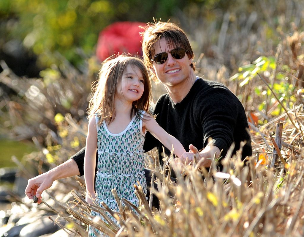 Suri Cruise and Tom Cruise visit Charles River Basin on October 10, 2009  