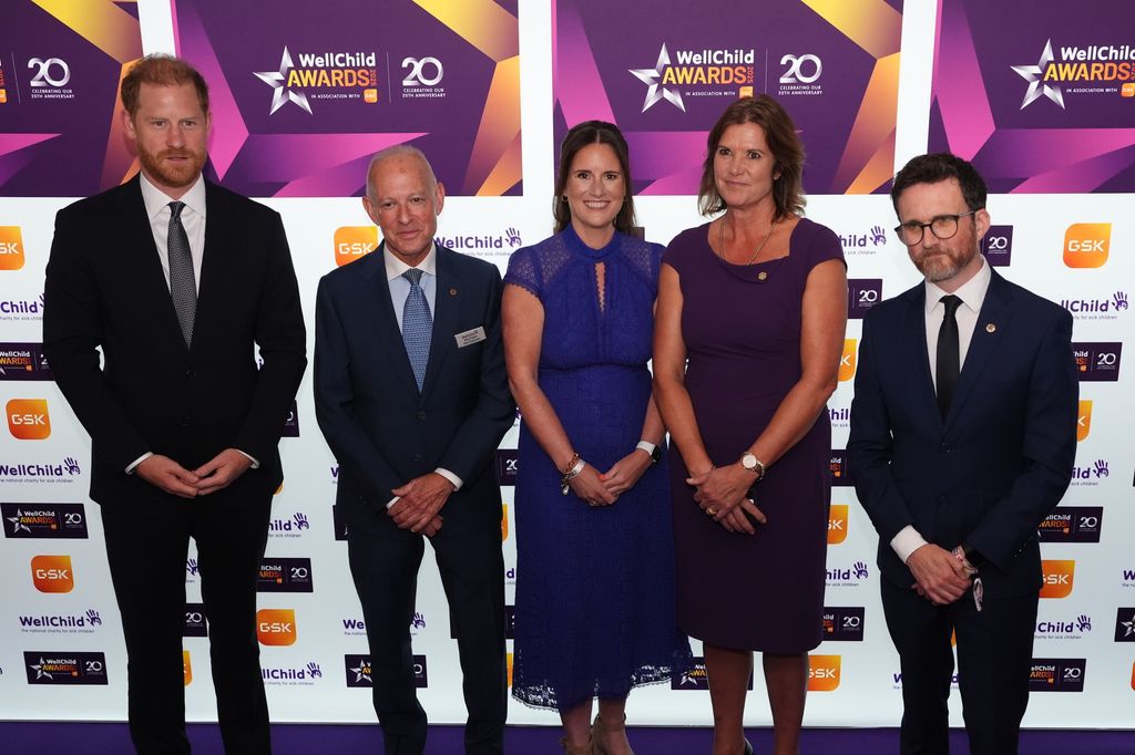 Harry posed for a group photo