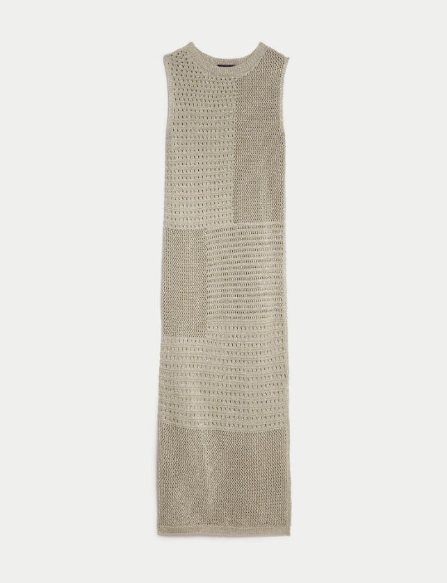 Marks & Spencer - Cotton Blend Sparkly Textured Knitted Dress