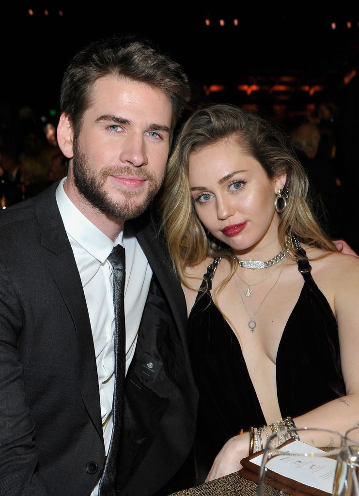 CULVER CITY, CA - JANUARY 26:  Honoree Liam Hemsworth (L) and Miley Cyrus attend the 2019 G'Day USA Gala at 3LABS on January 26, 2019 in Culver City, California.  (Photo by John Sciulli/Getty Images for G'Day USA )