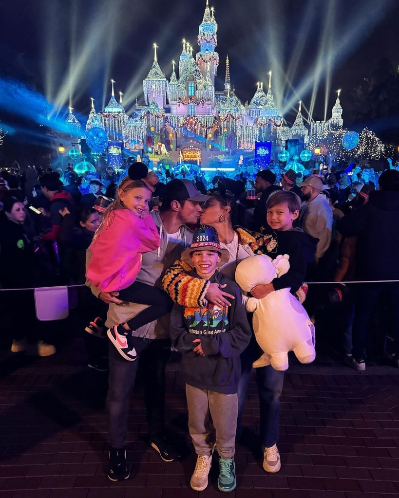 Vanessa and Nick with their children on NYE
