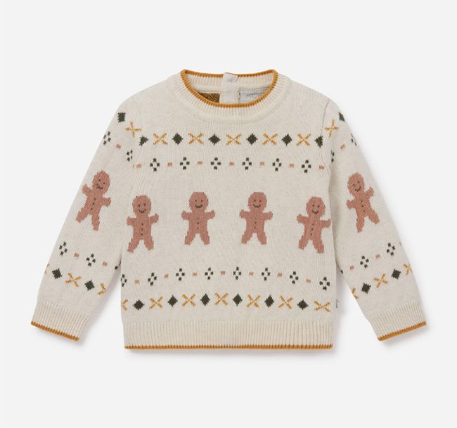 baby christmas jumper gingerbread