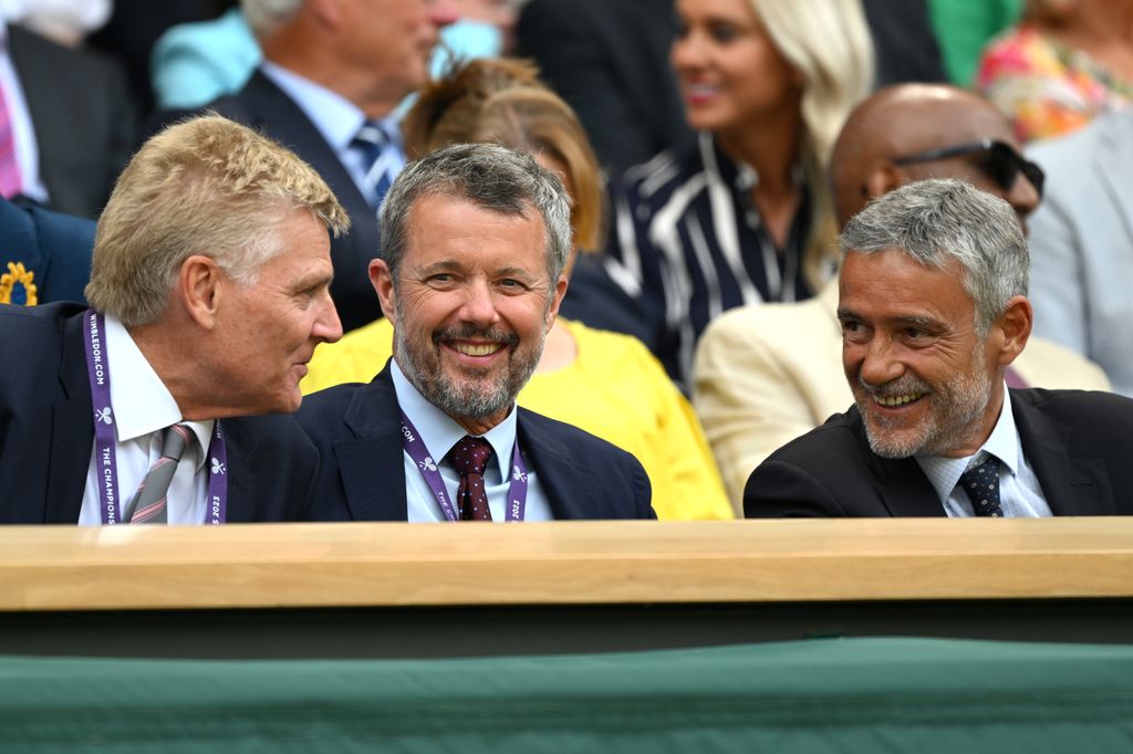 Crown Prince Frederik of Denmark looks on from the Royal Box
