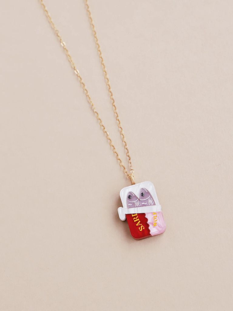 cute sardine necklace