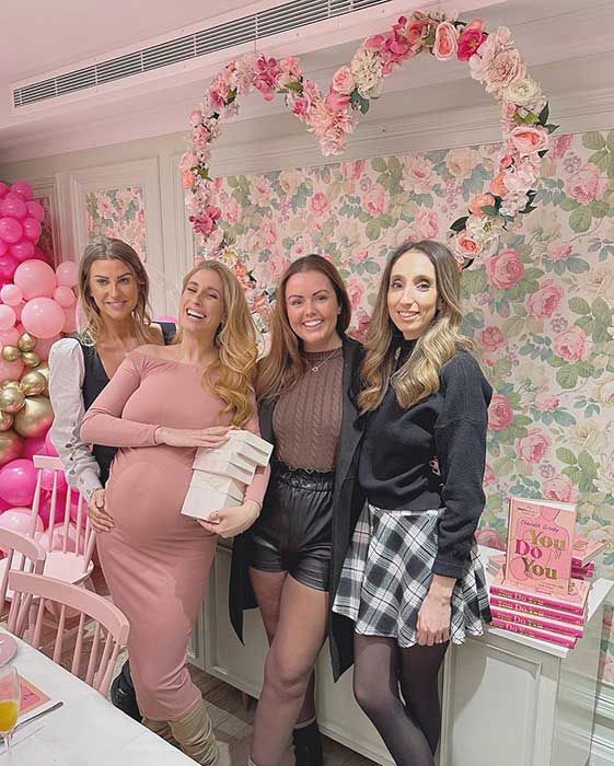 Stacey Solomon with her friends at the book launch
