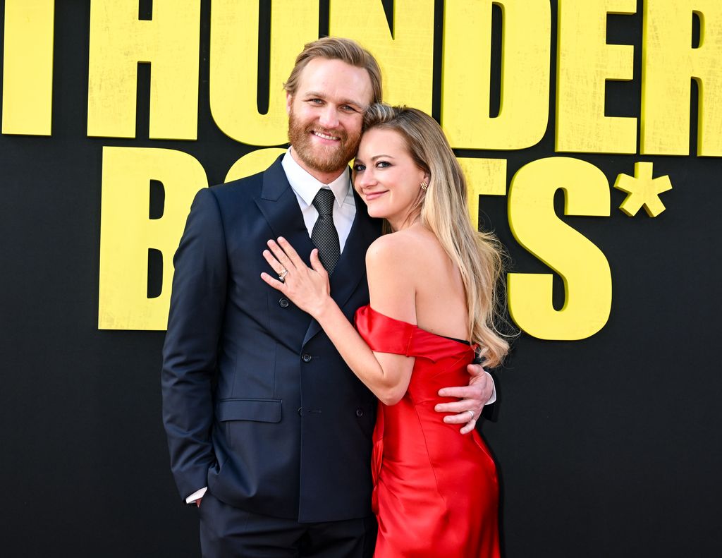 Wyatt Russell, Meredith Hagner at the Los Angeles Premiere Of Marvel Studios' "Thunderbolts*" at Dolby Theatre on April 28, 2025 in Los Angeles, California