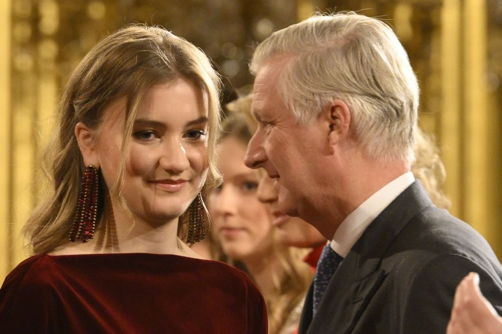 Princess Elisabeth arrives to the traditional Christmas concert pictured on DecembePr 18, 2024 