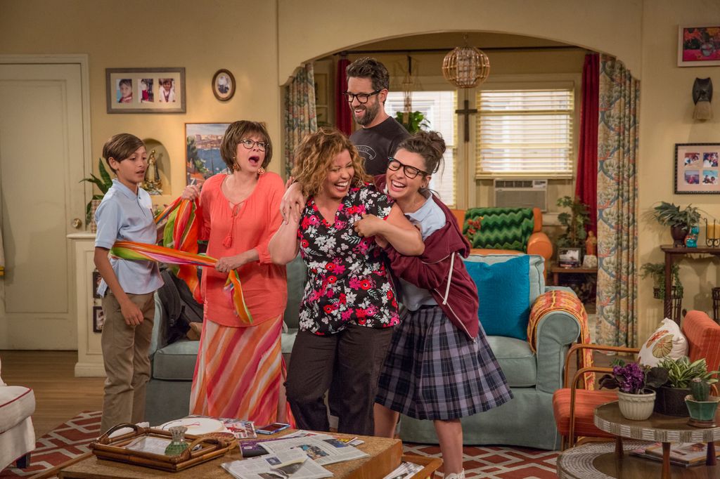 No Merchandising. Editorial Use Only. No Book Cover Usage.
Mandatory Credit: Photo by Netflix/Everett/Shutterstock (14216297e)
ONE DAY AT A TIME, (from left): Marcel Ruiz, Rita Moreno, Justina Machado, Todd Grinnell, Isabella Gomez, 'Making Up Is Hard To Do', (Season 1, ep. 102, aired Jan. 6, 2017). photo: Michael Yarish / ©Netflix / Courtesy: Everett Collection
One Day at a Time - 06 Jan 2017