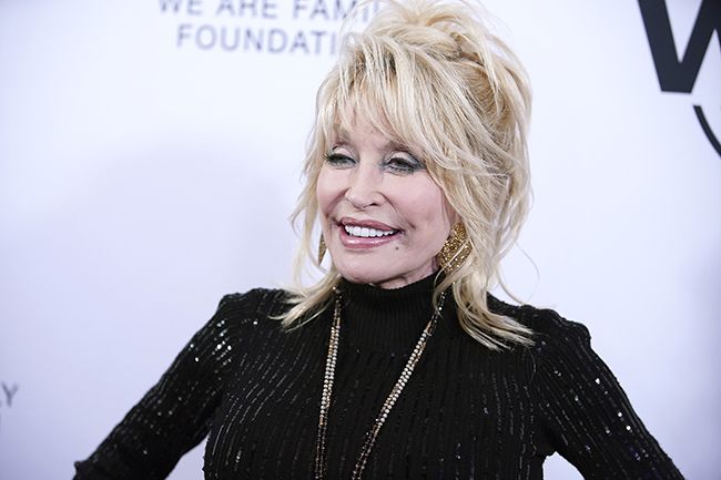 Dolly Parton smiles at charity event