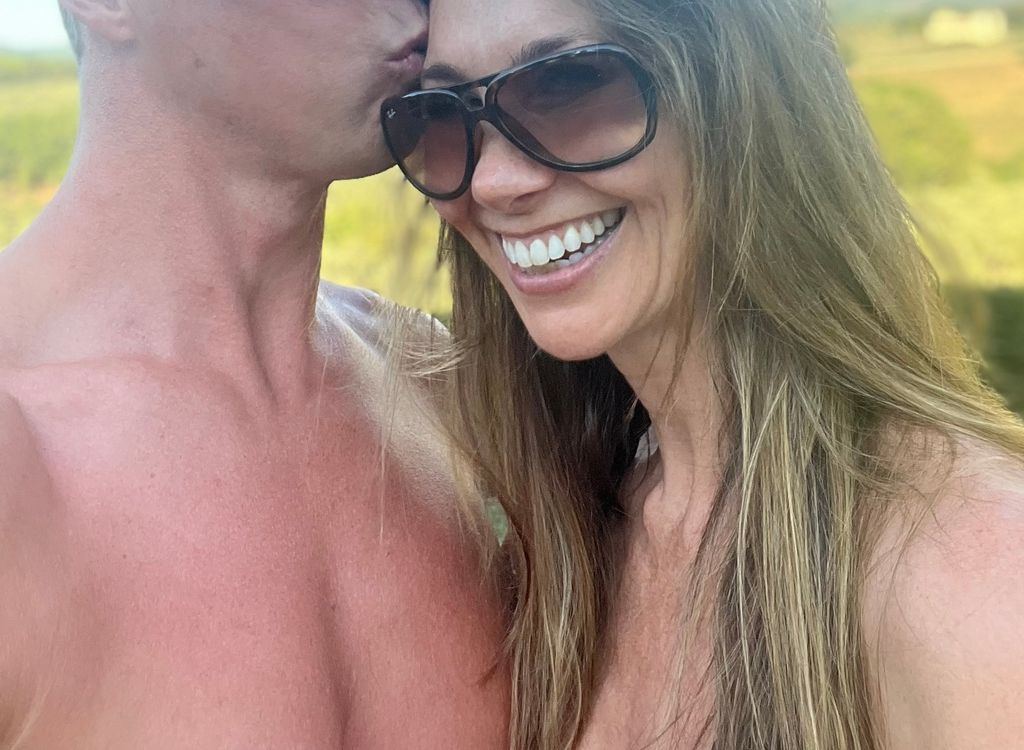 Rosie's boyfriend kissing her on the head
