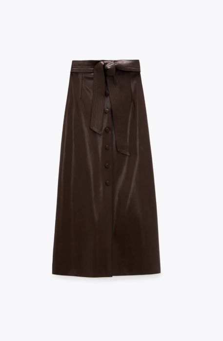 zara leather skirt