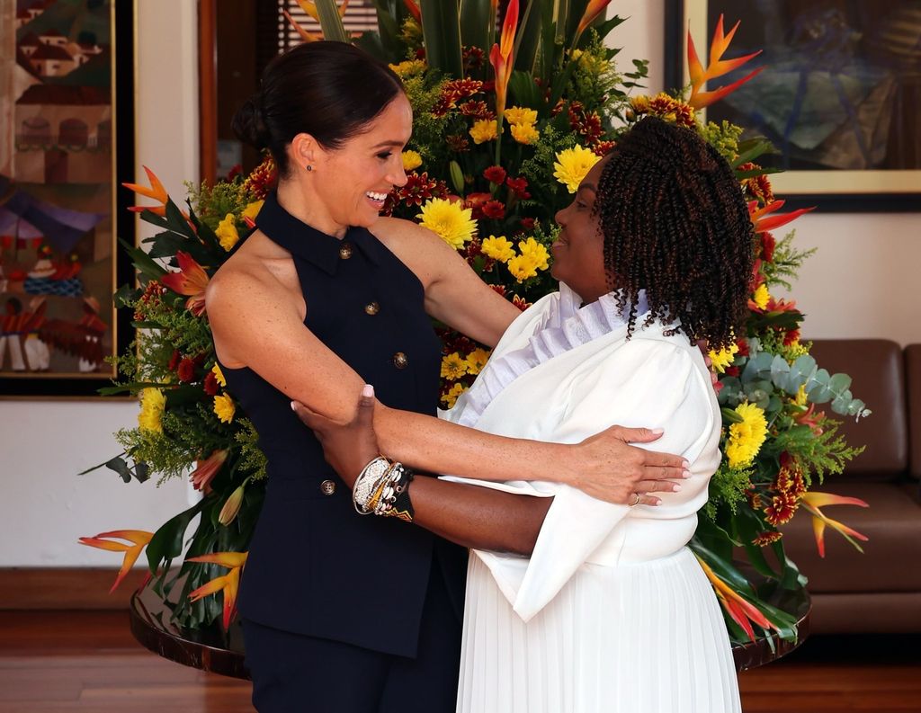 Meghan and Harry were greeted by vice president Francia Marquez