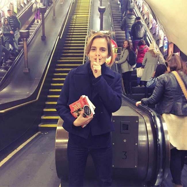 Emma Watson book club london underground