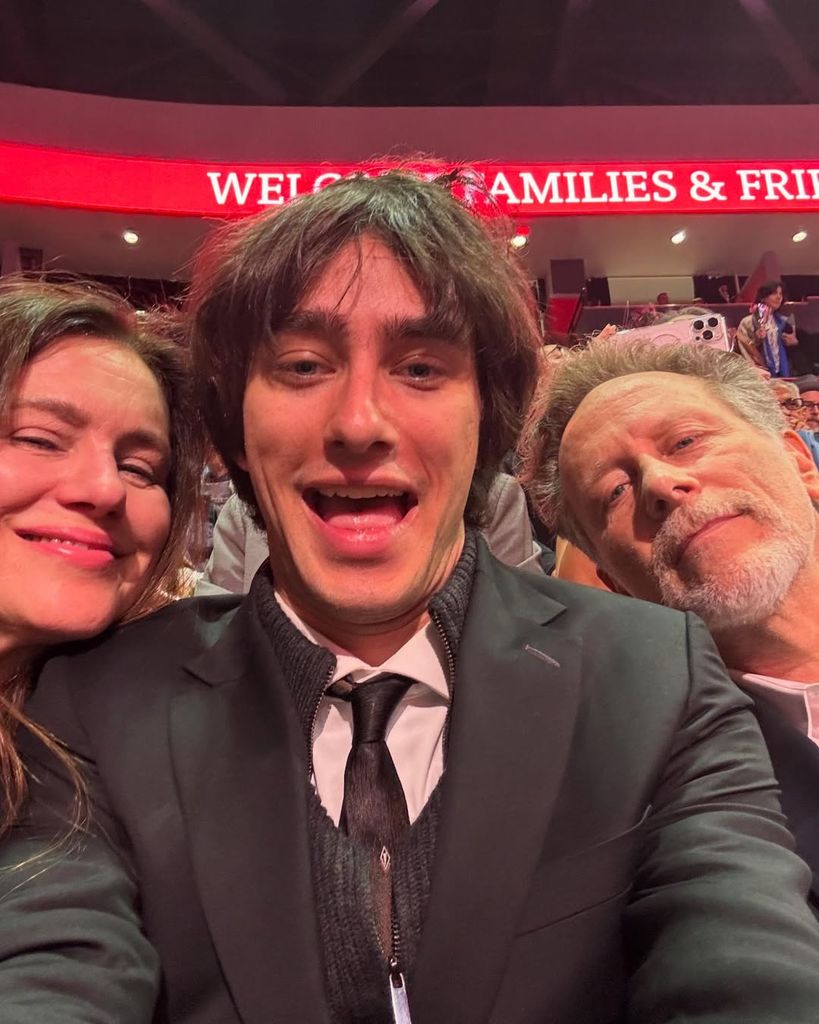 Steve Weber with his son and ex-wife