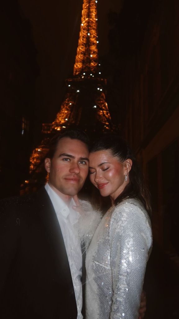 Madeline White with husband in Paris