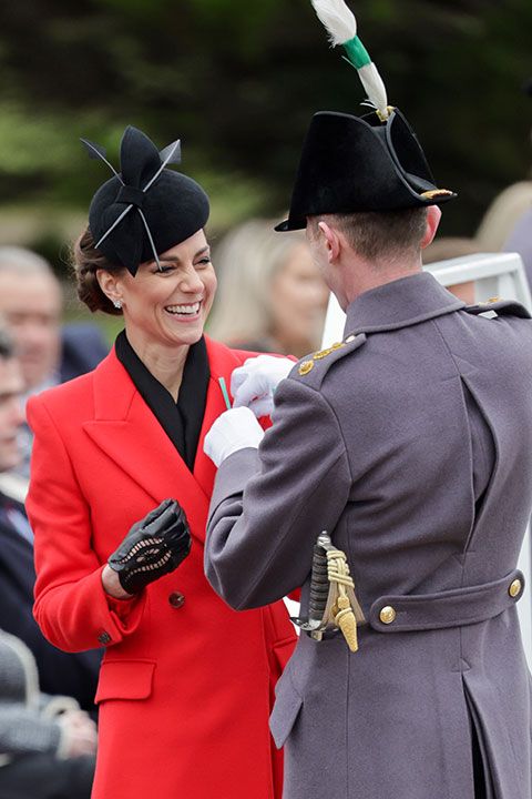 Princess of Wales receives traditional leek at St Davids Day parade