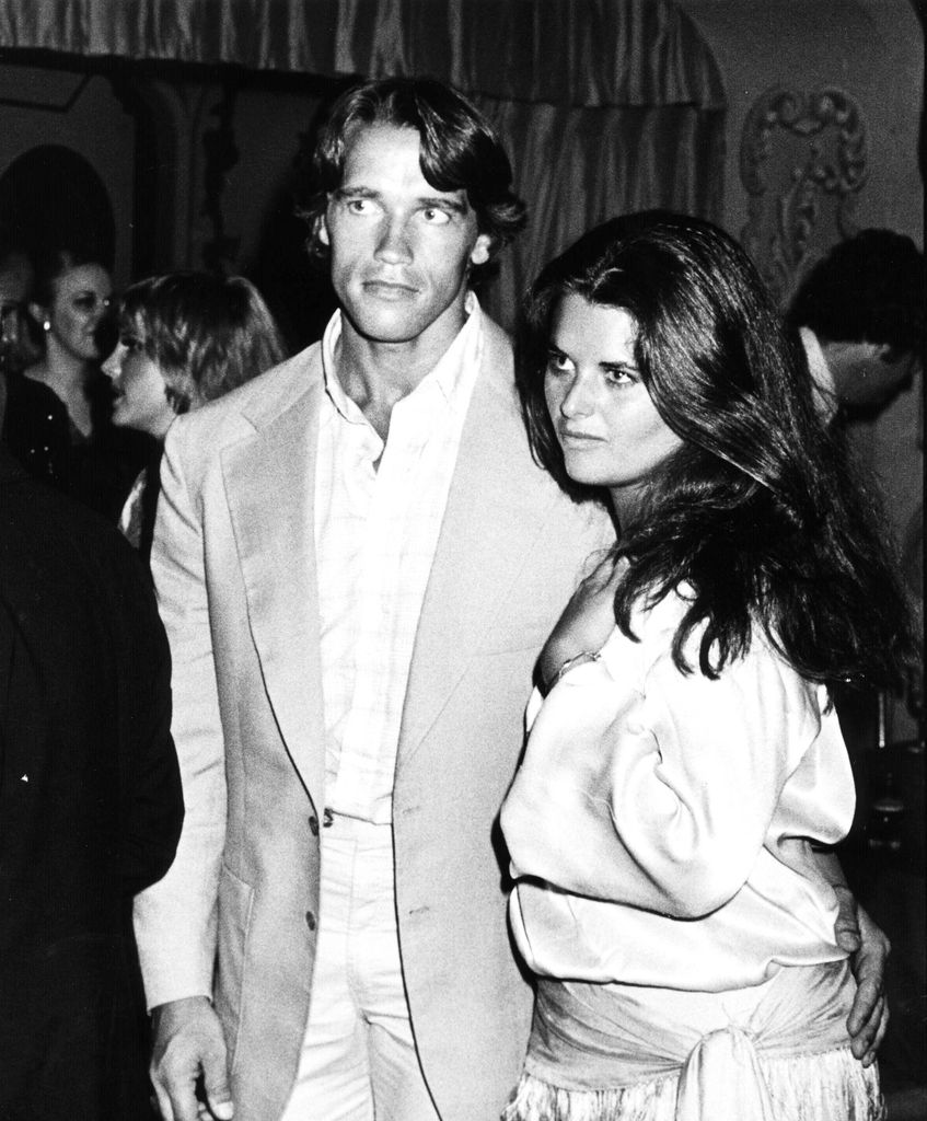 Arnold Schwarzenegger and Maria Shriver at a Barry Manilow concert after party in 1978