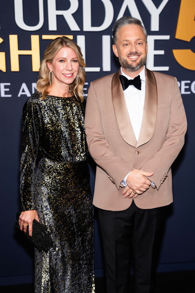 Nate and Laura Bargatze attend the SNL50: The Anniversary Special at 30 Rockefeller Center on February 16, 2025 in New York City. 