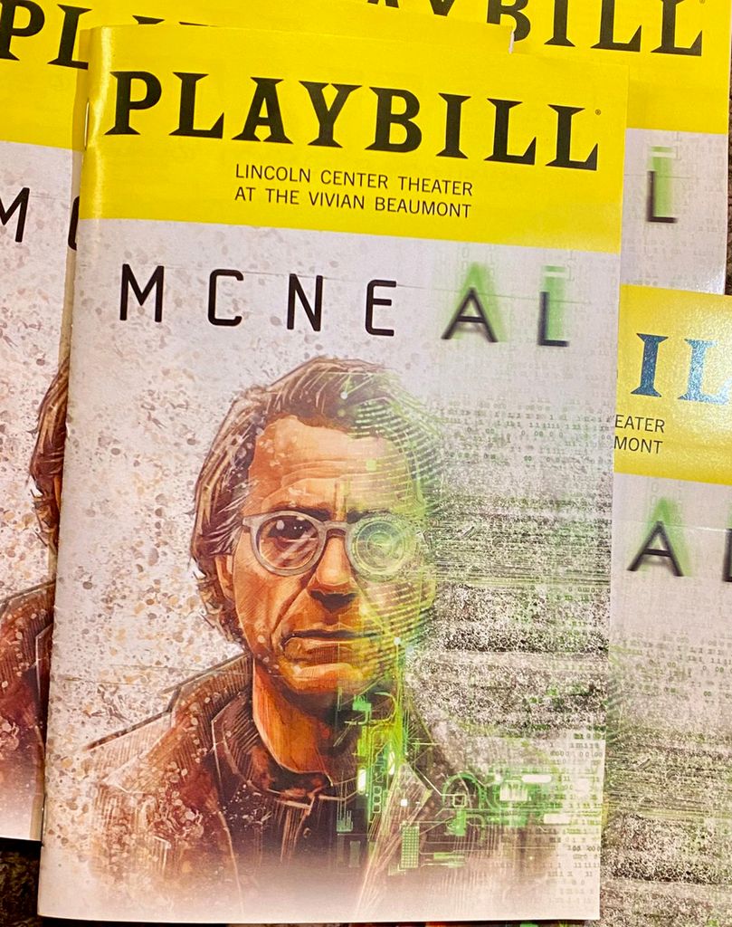 The playbill at the opening night of Lincoln Center Theater's "McNeal" on Broadway at The Vivian Beaumont Theater on September 30, 2024 in New York City