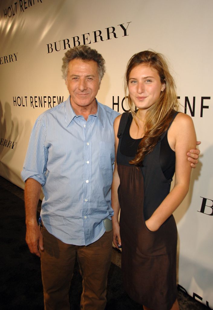 Dustin Hoffman and Rebecca Hoffman at the Holt Renfrew in Toronto, Canada.
