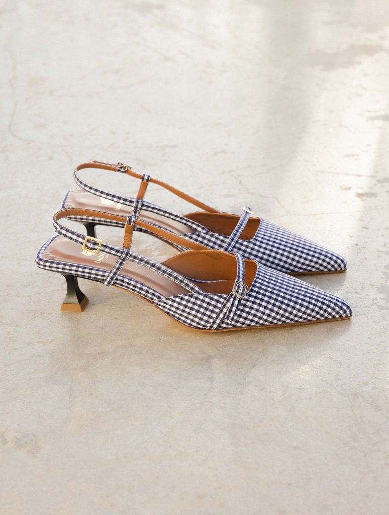 gingham heels