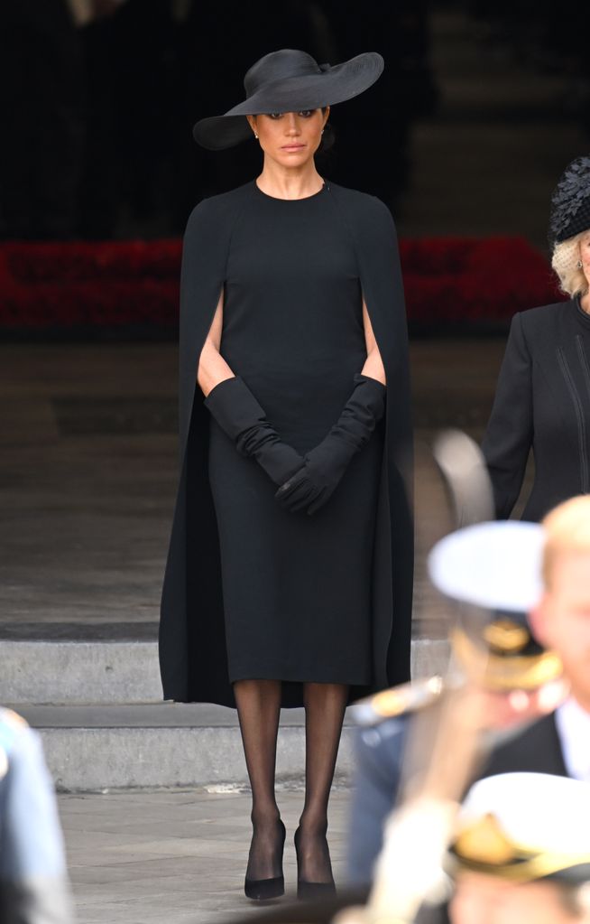 Meghan Markle attending the State Funeral of Queen Elizabeth II at Westminster Abbey on September 19, 2022