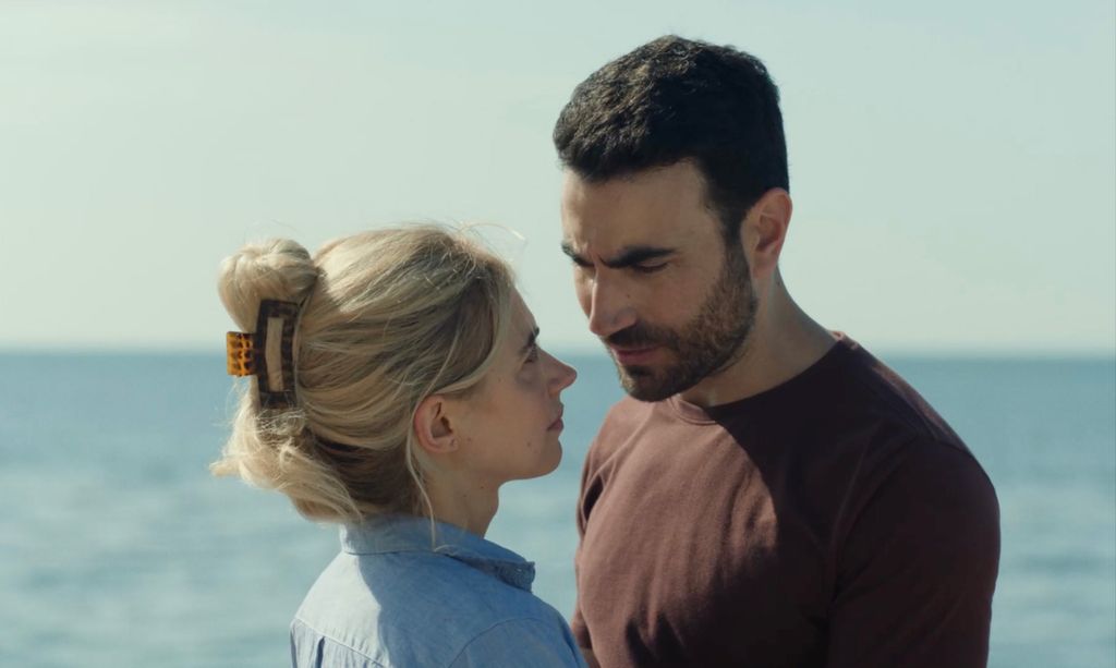 Brett Goldstein and Imogen Poots looking at each other fondly in All of You