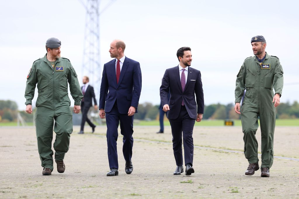 Prince William and Crown Prince Hussein at RAF Benson