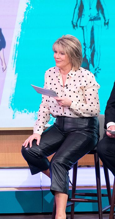 ruth langsford leather trousers this morning