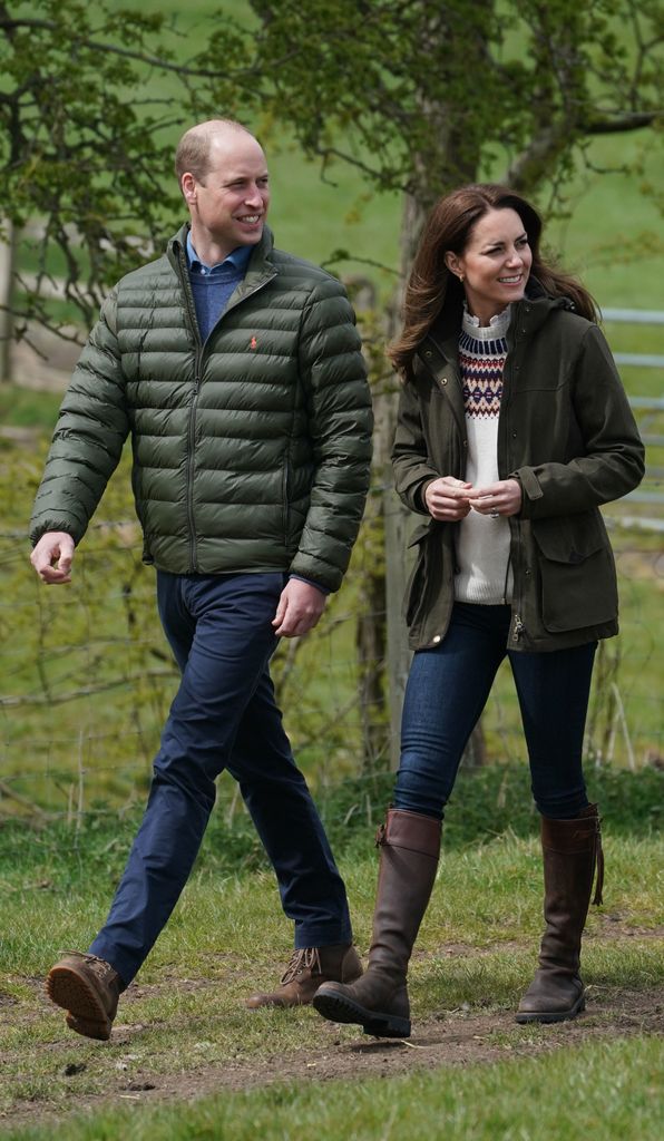 Prince William and Princess Kate on a hike in Durham