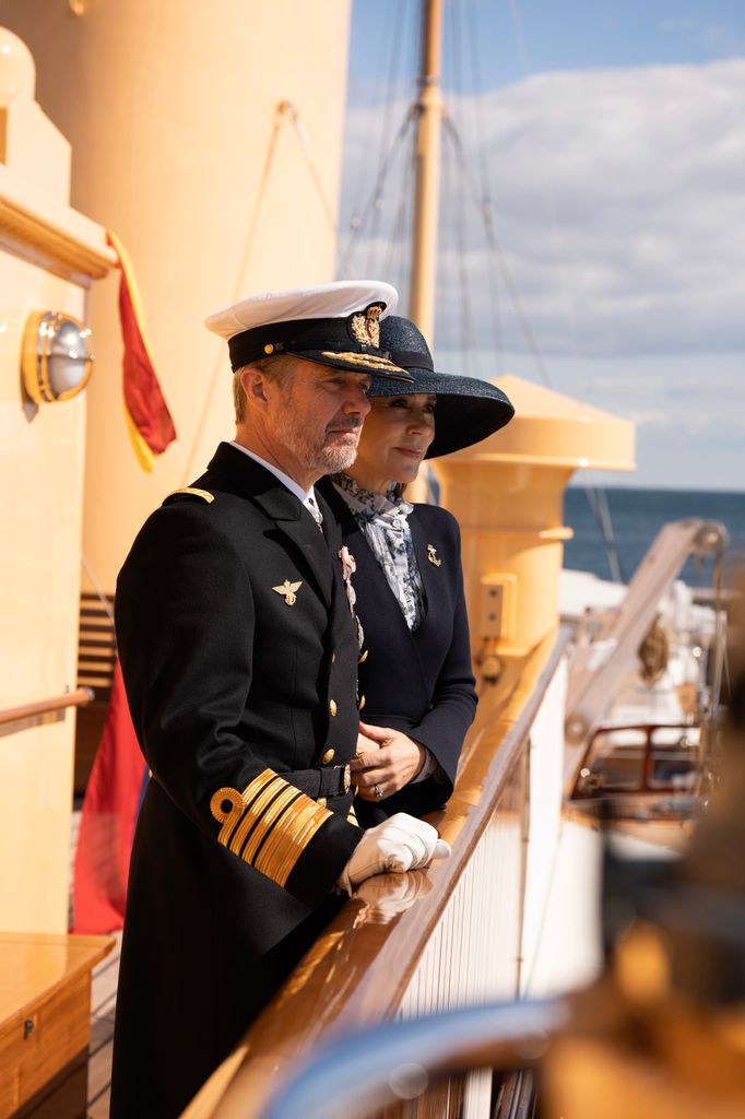 King Frederik X and Queen Mary of Denmark on their way to the UN Chief Executives Board Dinner at Kronborg Castle