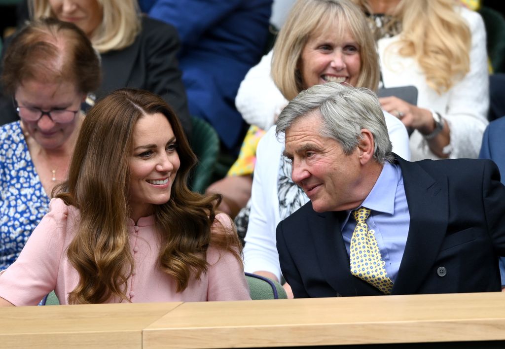 Catherine, Duchess of Cambridge at Wimbledon with he father