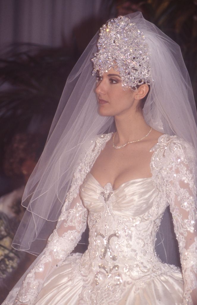 celine dion wedding dress 1994