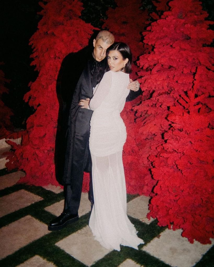 Kourtney and Travis' first Christmas together