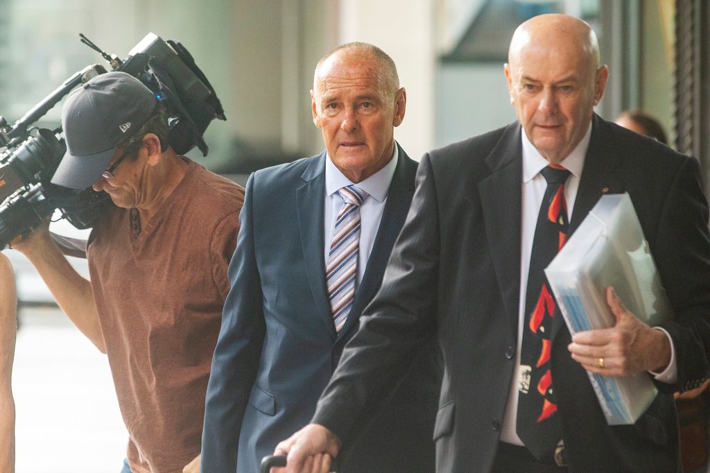 Chris Dawson arrives at Downing Centre Local Court on February 10, 2020 in Sydney, Australia